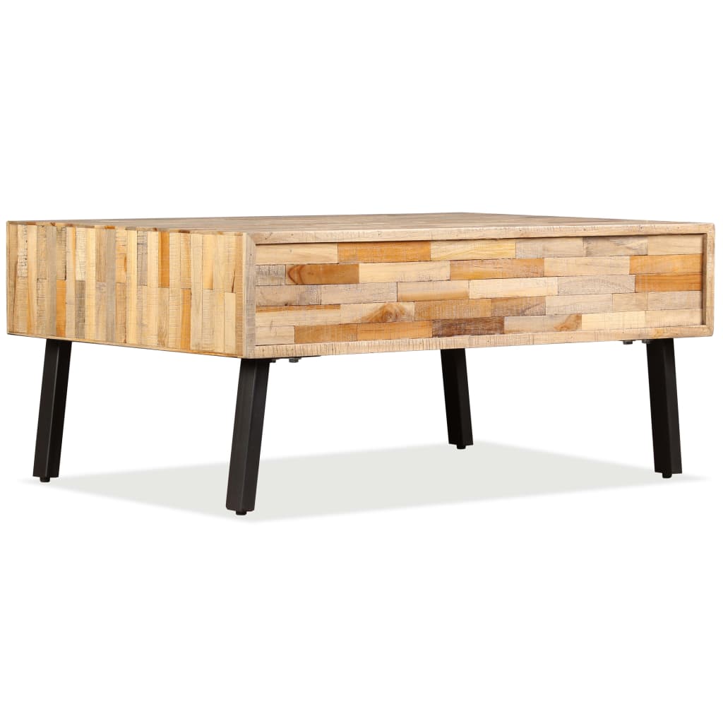Sofabord gjenvunnet heltre teak 90x65x40 cm