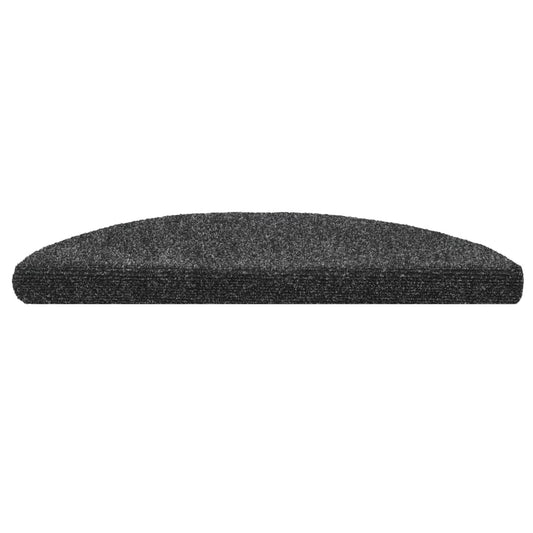 Trappematter selvklebende 15 stk 56x17x3 cm mørkegrå halvrund