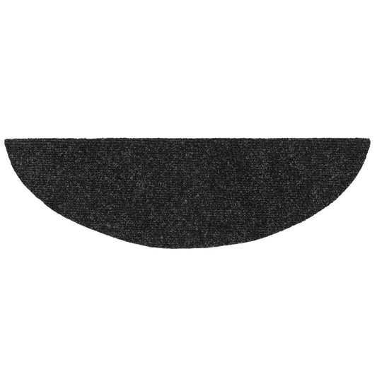 Trappematter selvklebende 15 stk 56x17x3 cm mørkegrå halvrund