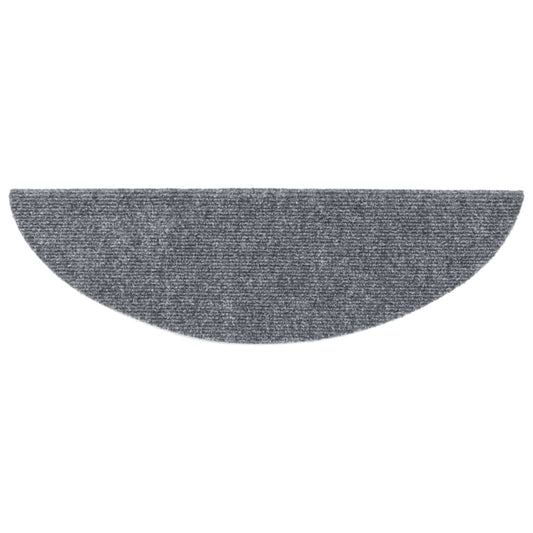 Trappematter selvklebende 15 stk 56x17x3 cm lysegrå halvrund