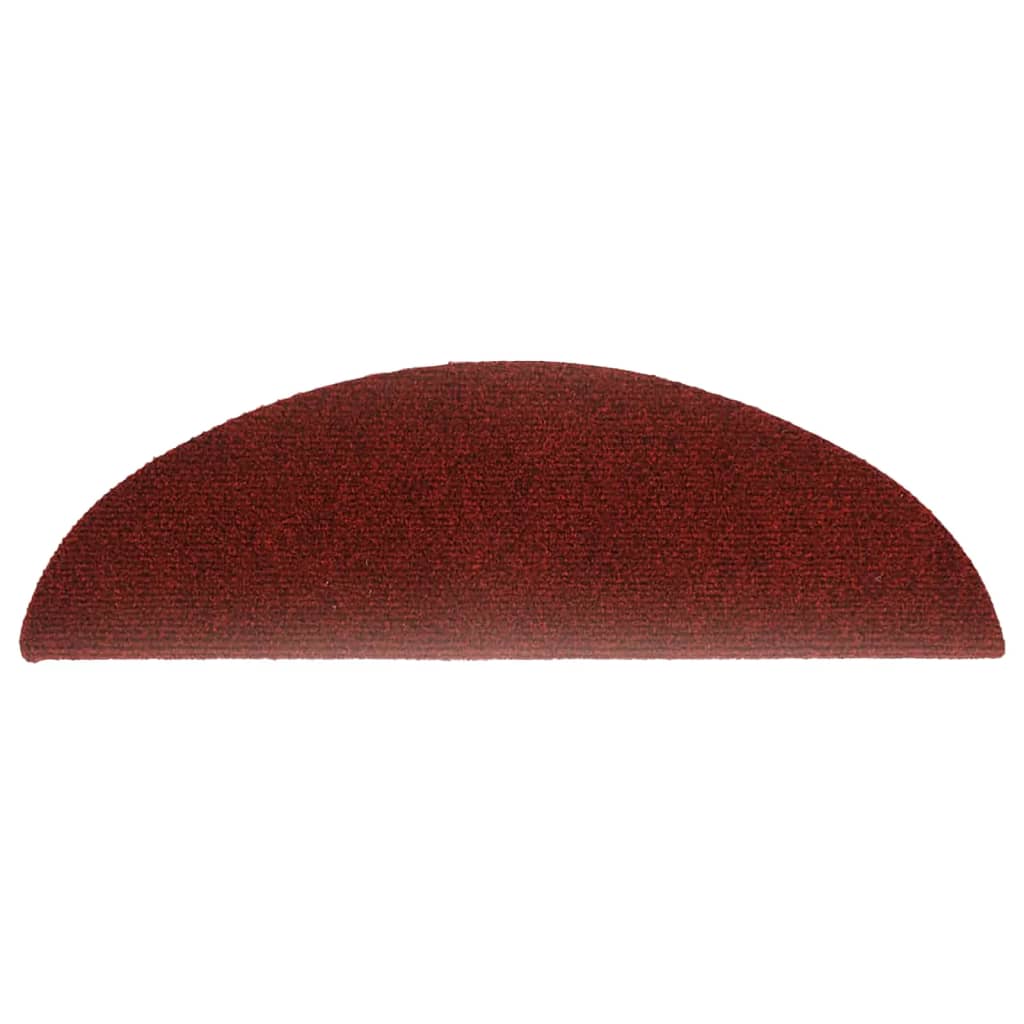 Trappematter selvklebende 15 stk 56x17x3 cm bordeauxrød halvrund