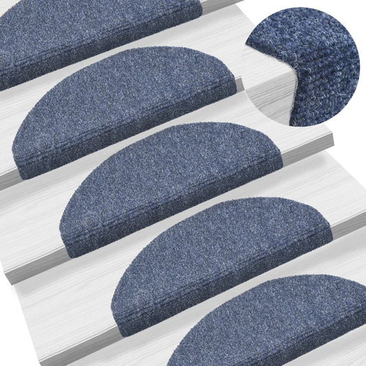 Trappematter selvklebende 15 stk 65x21x4 cm blå halvrund store