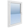 Vindusfilm frostet og stripet mønster 0,9x10 m PVC