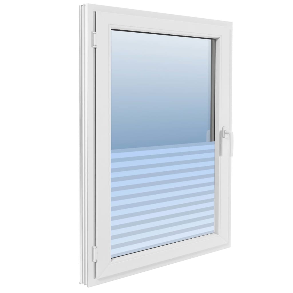 Vindusfilm frostet og stripet mønster 0,9x20 m PVC