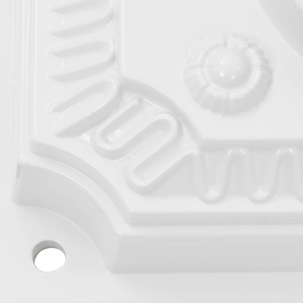 Postkasse på sokkel aluminum gammeldags rustbestandig hvit