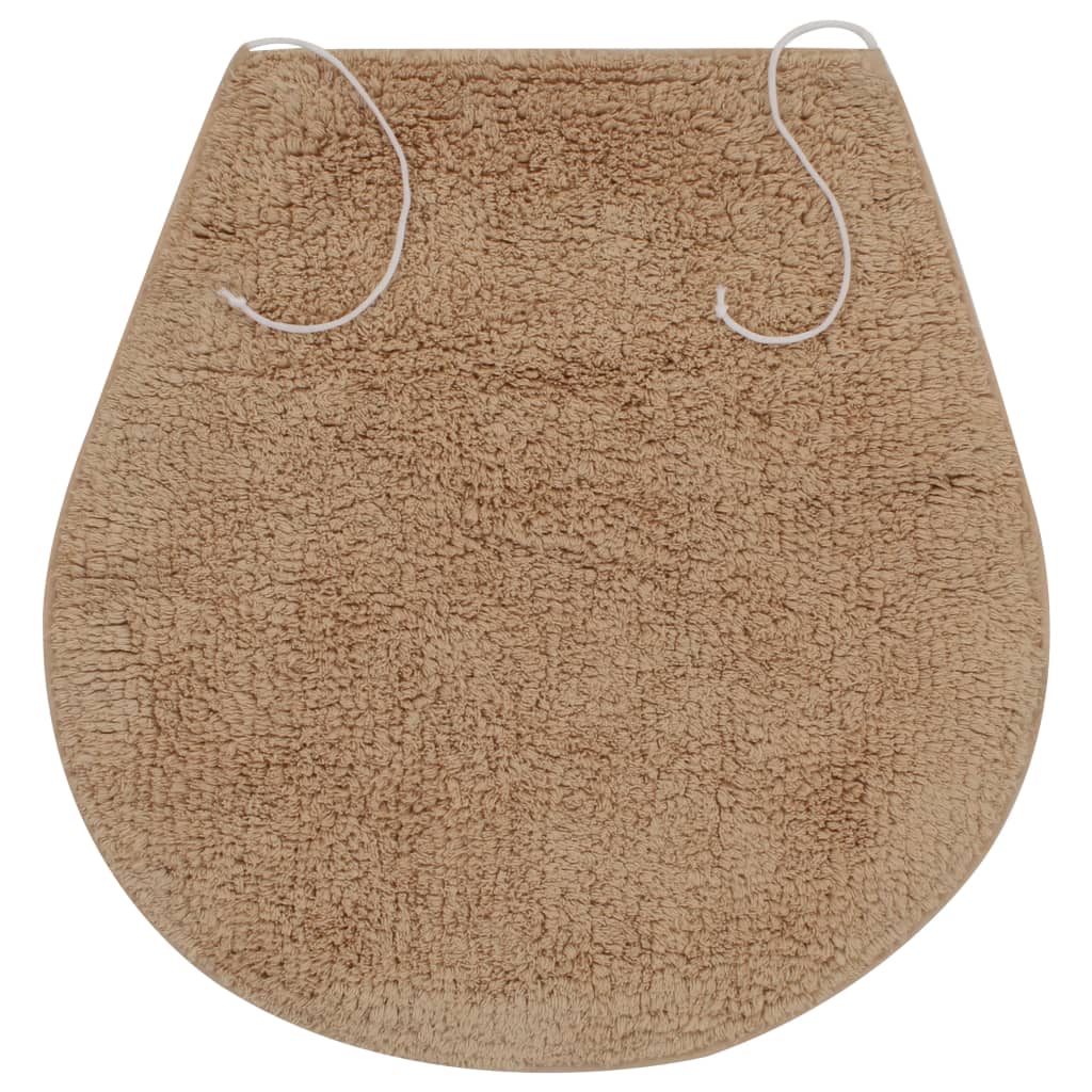 Baderomsmattesett 3 stk stoff beige