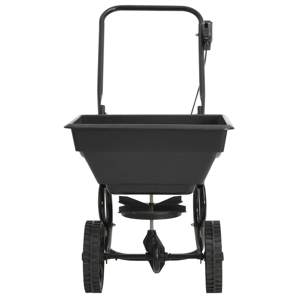 Manuell saltspreder PVC og stål 80x46x75 cm 15 L