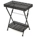 Foldbart tebord gammeldags stil metall 58x35x72 cm svart