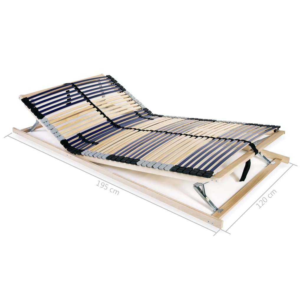 Spilebase med 42 lameller 7 soner 120x200 cm