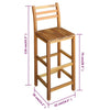 Barstoler 2 stk heltre akasie