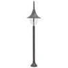 Hagelyktestolpe E27 120 cm aluminium bronse