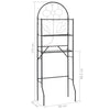 Baderomsstativ svart 60x33x174 cm