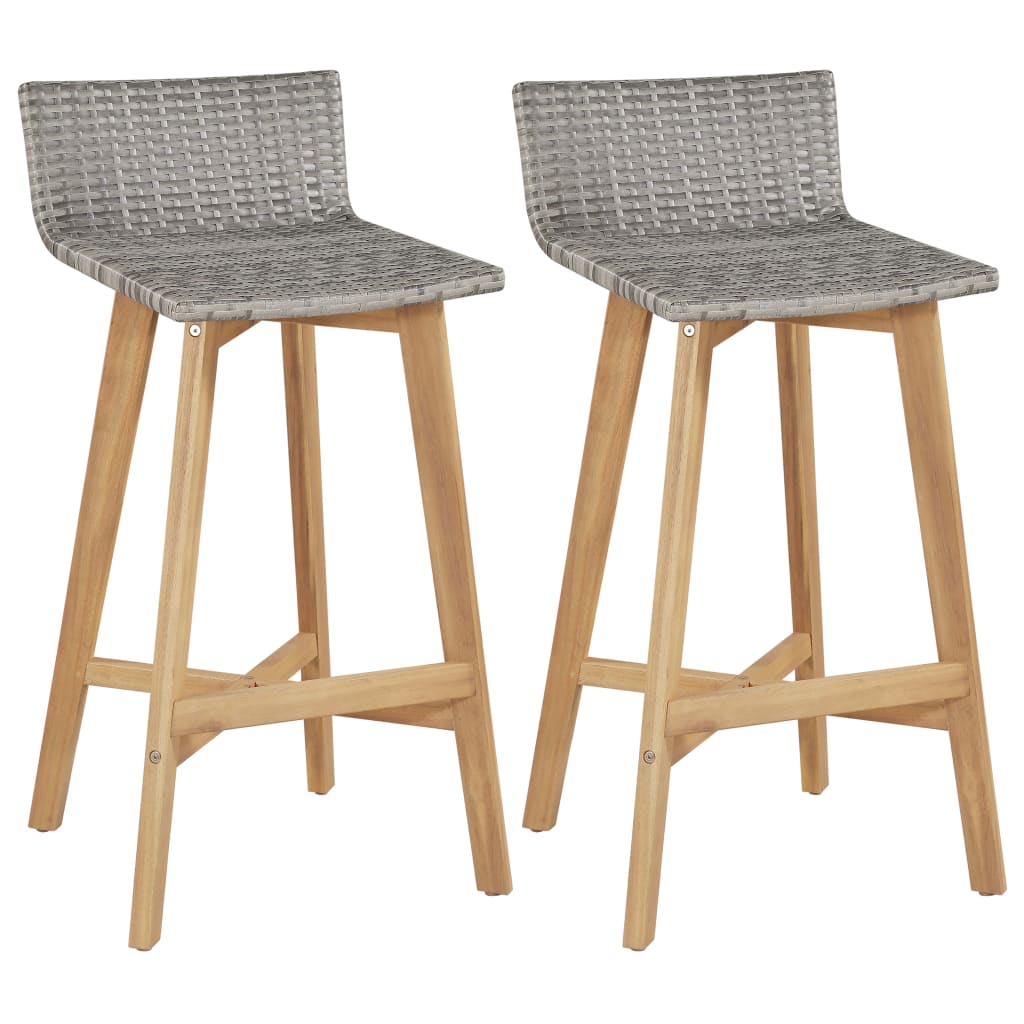 Barstoler 2 stk heltre akasie