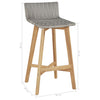 Barstoler 2 stk heltre akasie