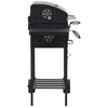 Kullgrill med bunnhylle svart