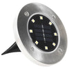 Soldrevet bakkelys 8 stk LED-lys hvit