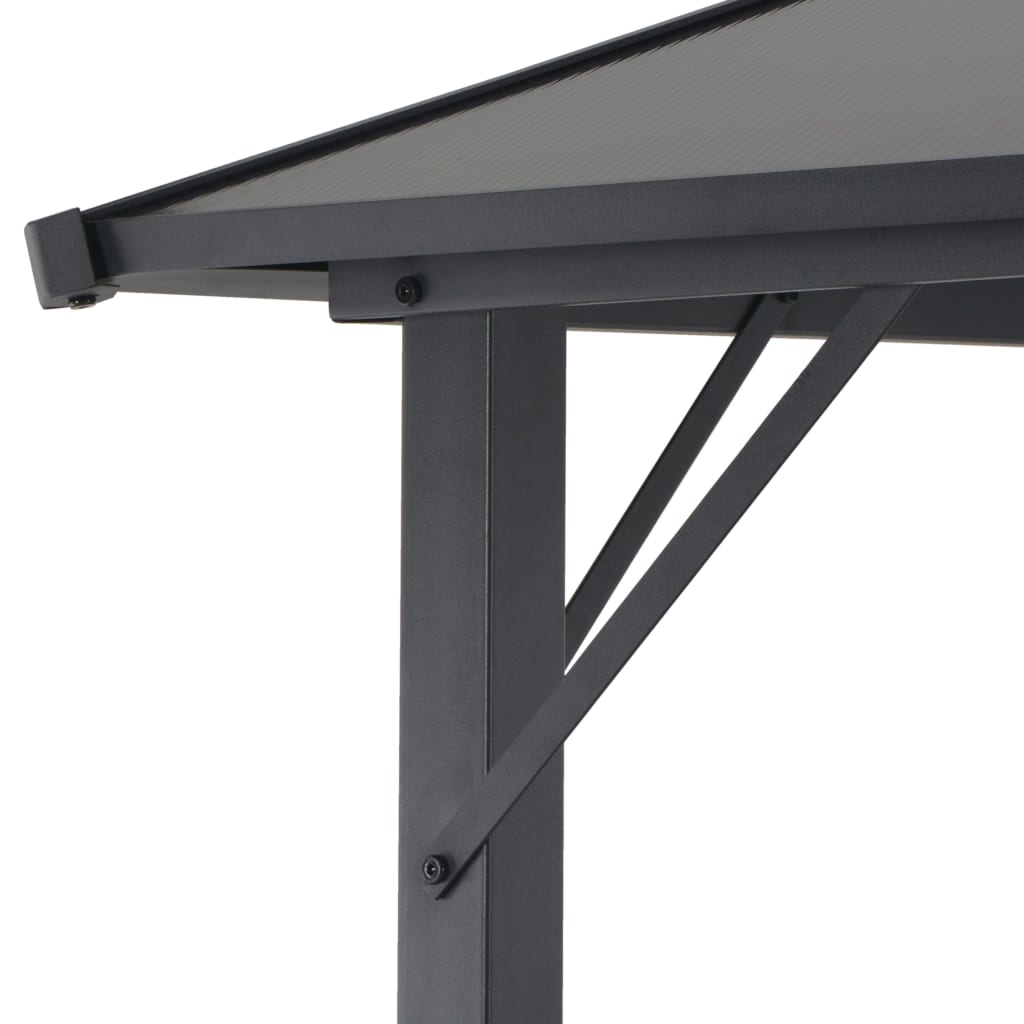 Paviljong med tak aluminium 3x3 m antrasitt