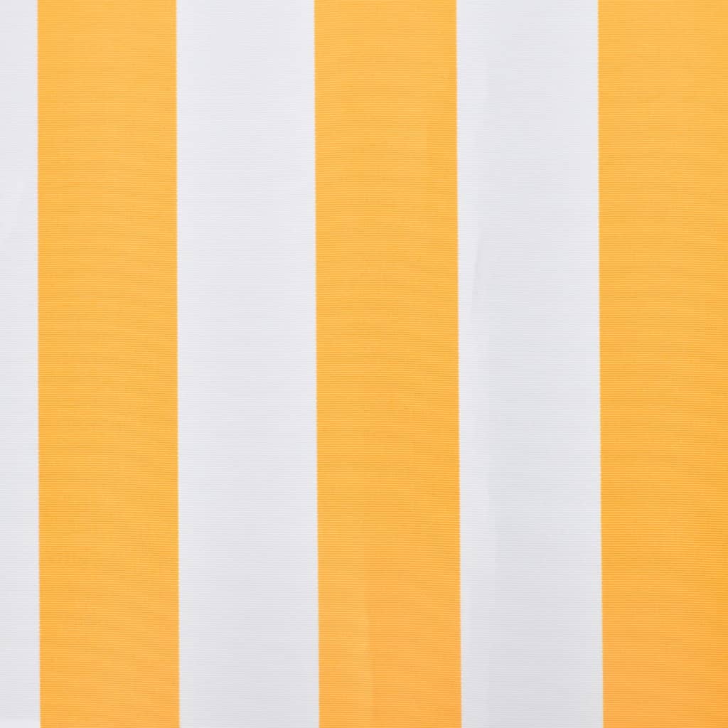 Erstatningsduk for markise oransje og hvit 4,5x3 m polyester