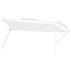 Uttrekkbar markise 300x150 cm kremhvit