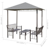 Hagepaviljong med bord og benker 2,5x1,5x2,4 m antrasitt