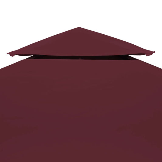 Dobbel toppduk til paviljong 310 g/m² 3x3 m vinrød