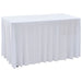 Elastisk bordduk med skjørt 2 stk 120x60,5x74 cm hvit