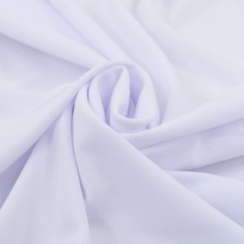 Elastisk bordduk med skjørt 2 stk 243x76x74 cm hvit