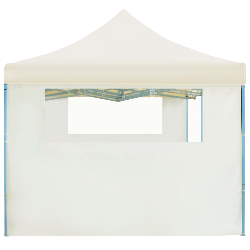 Sammenleggbart festtelt popup med 5 sidevegger 3x9 m kremhvit