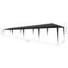 Festtelt PE 3x12 m antrasitt