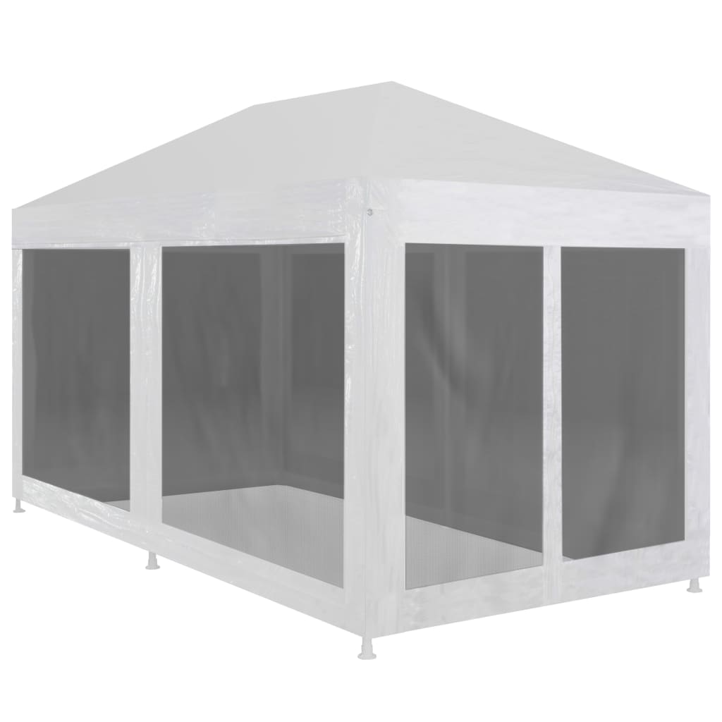 Festtelt med 6 sidevegger av netting 6x3 m