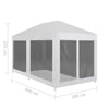 Festtelt med 6 sidevegger av netting 6x3 m