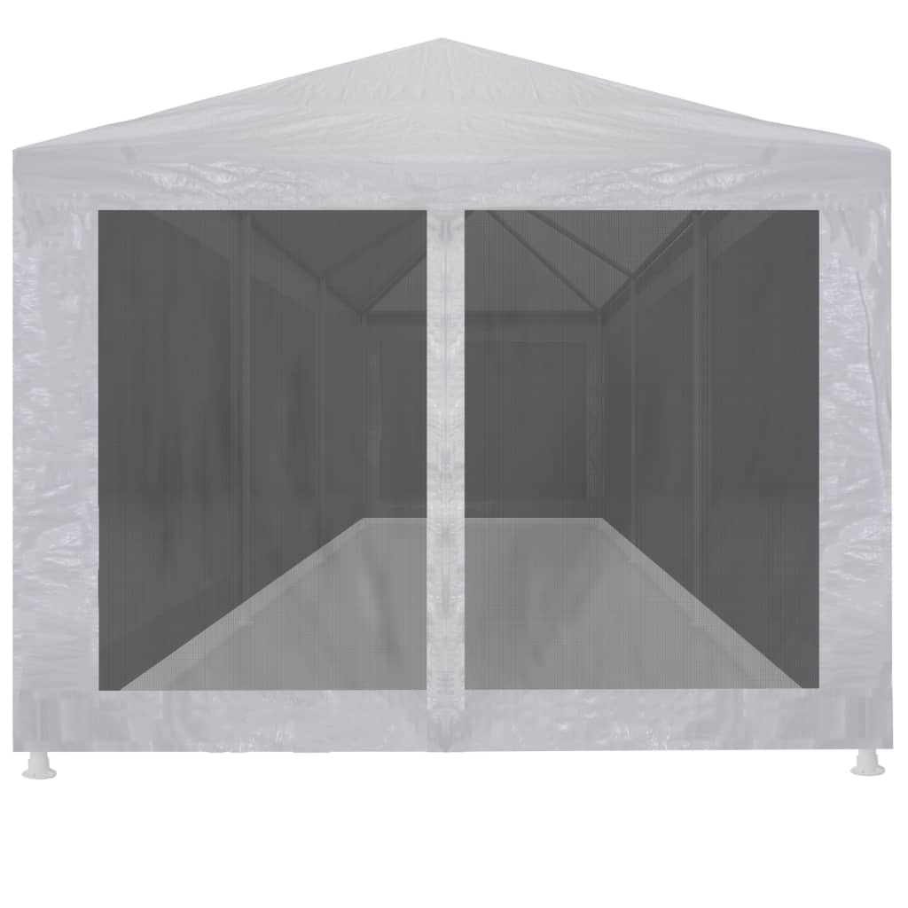 Festtelt med 8 sidevegger av netting 9x3 m