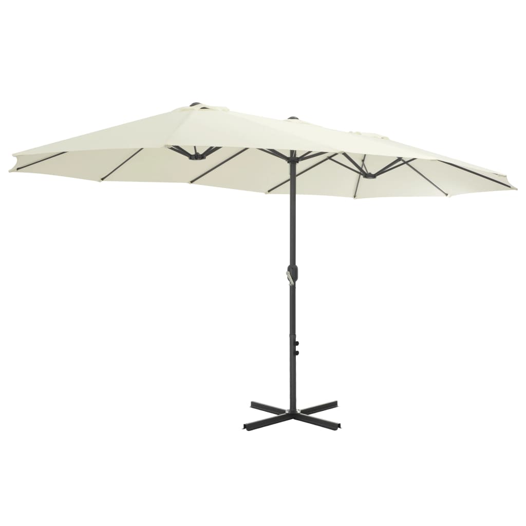 Parasoll med aluminiumsstang 460x270 cm sand