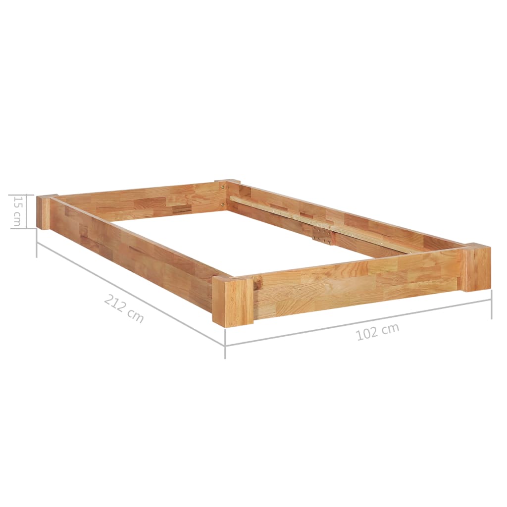 Sengeramme heltre eik 90x200 cm
