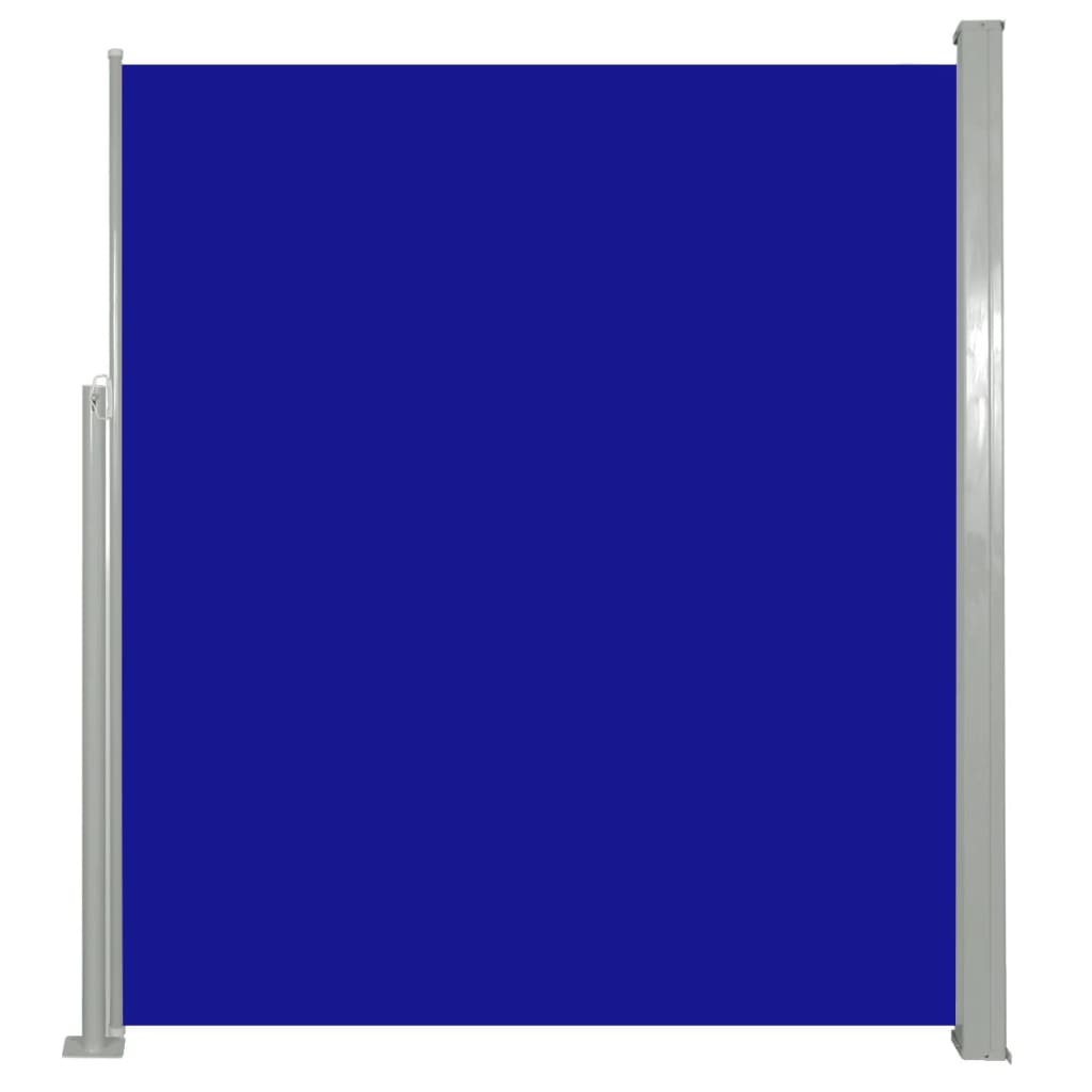 Uttrekkbar sidemarkise 160 x 500 cm blå
