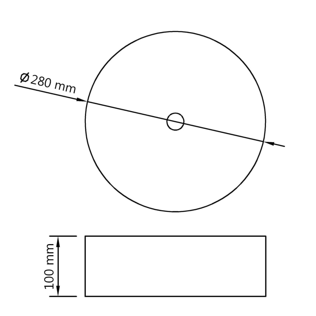 Vask 28x10 cm keramikk gull