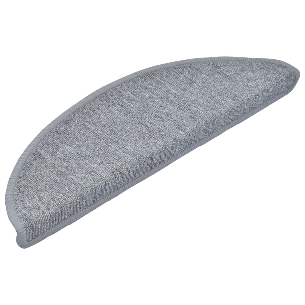 Trappematter lys grå 15 stk 56x17x3 cm