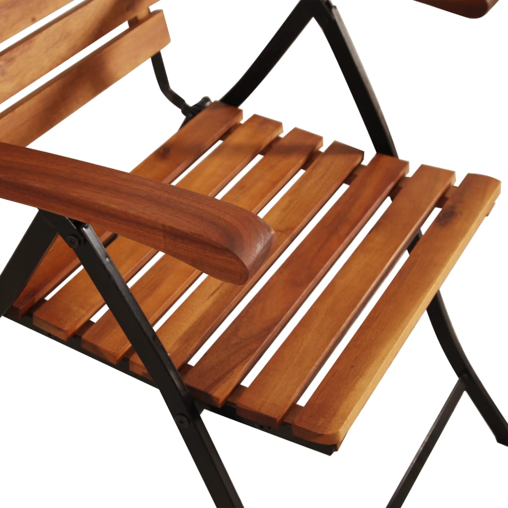 Hagelenestol 2 stk heltre akasie