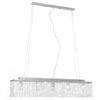 Taklampe med krystallperler sølv 104 cm E14