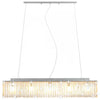 Taklampe med krystallperler sølv 104 cm E14