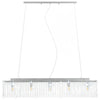 Taklampe med krystallperler sølv 104 cm E14