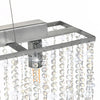 Taklampe med krystallperler sølv 104 cm E14