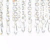 Taklampe med krystallperler sølv 104 cm E14
