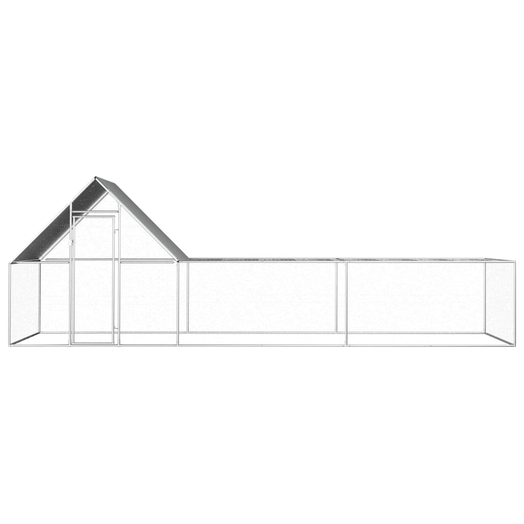 Hønsehus 6x2x2 m galvanisert stål