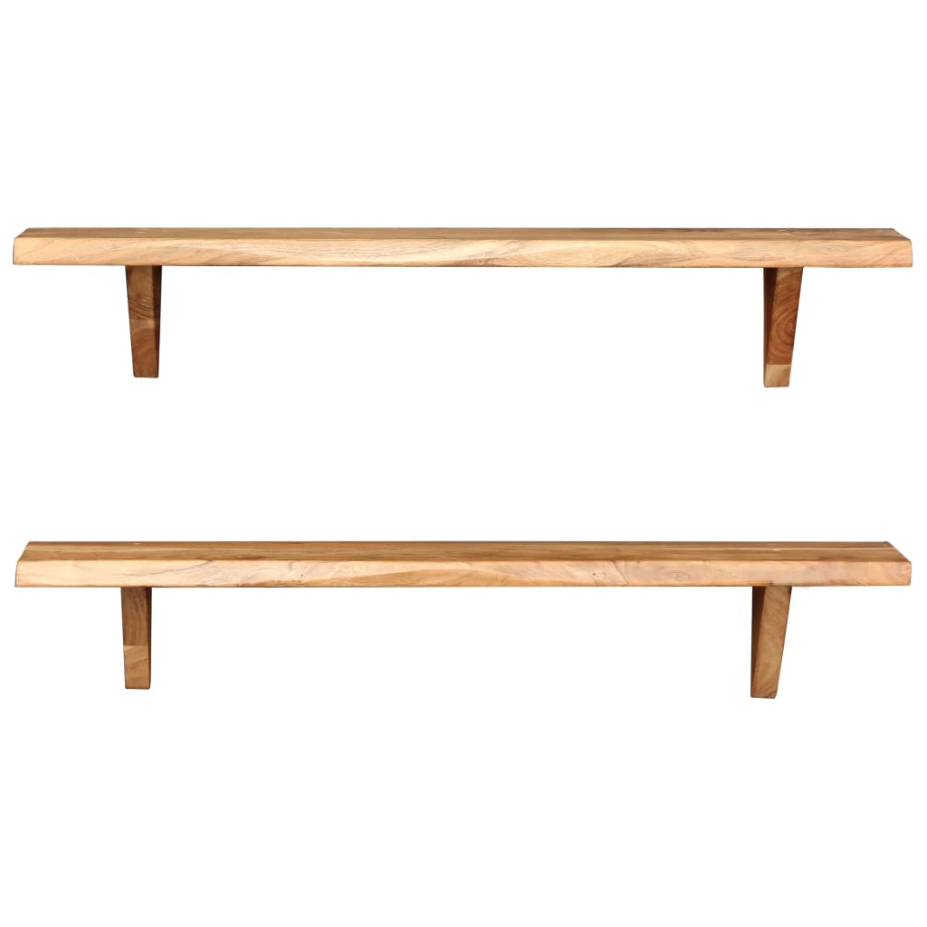Vegghyller 2 stk 90x20x18 cm heltre akasie