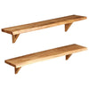 Vegghyller 2 stk 90x20x18 cm heltre akasie