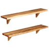 Vegghyller 2 stk 90x20x18 cm heltre akasie