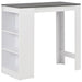 Barbord med hylle hvit 110x50x103 cm