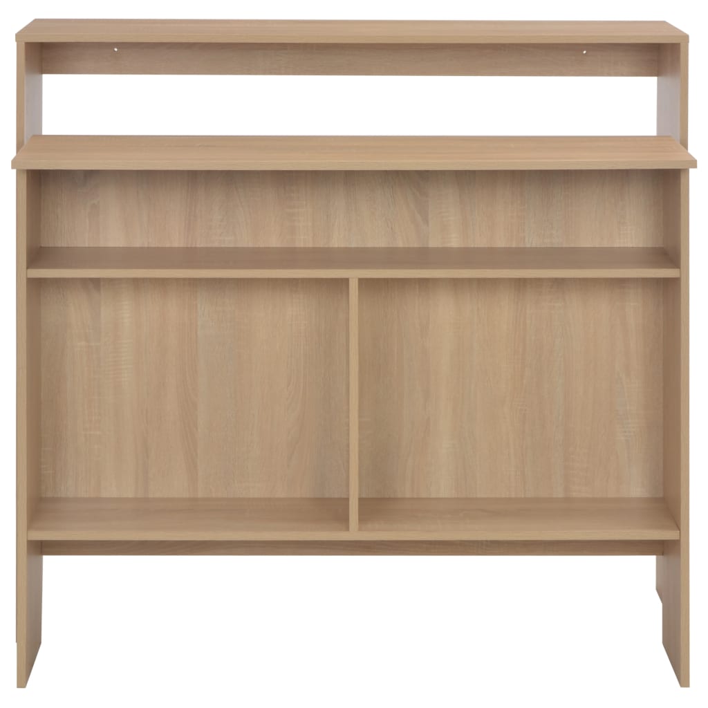 Barbord med 2 bordplater 130x40x120 cm eik