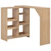 Barbord med flyttbar hylle eik 138x39x110 cm